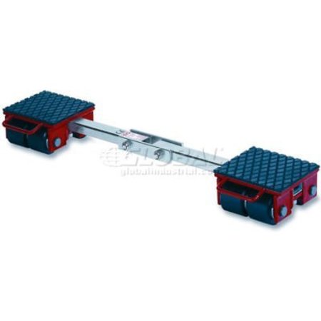 GKS LIFTING AND MOVING SOLUTIONS GKS Perfekt Machinery Roller Dolly Rigid Plates, Adj. Width Connector Bar 13,200 Lb. 3-10208